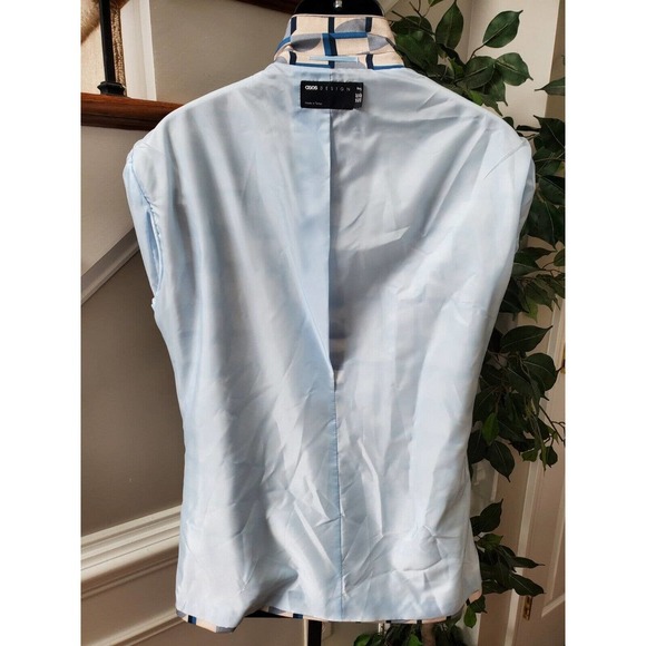 Asos Men Multicolor Polyester Long Sleeve Single Breasted Two Buttons Blazer 42 - Picture 7 of 10